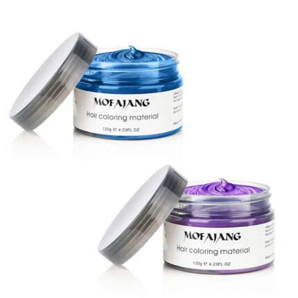 SOVONCARE Temporary Hair Color Wax 4.23 Oz - Neutral Matte Long-Lasting Definition Hairstyle Cream for Parties, Halloween, Christmas, Cosplay (Blue Purple)