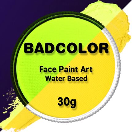 Neon Yellow Face Body Paint(30g/1oz), Water Based UV Blacklight Fluorescent Art Painting Makeup Kit for Music Festivals, Parties, Nights Out, Halloween Costume & Cosplay